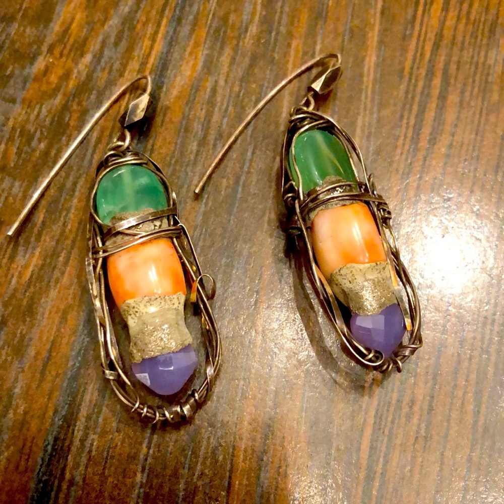 COPY - Vintage 80’s wire wrap earrings